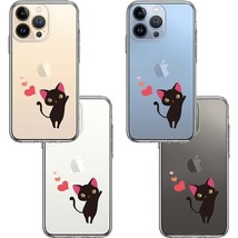 iPhone13Pro ケース クリア ジャケット ねこ ハート スマホケース 側面ソフト 背面ハード ハイブリッド_画像2