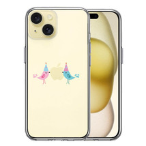 iPhone15Plus ケース クリア 可愛い 鳥 カップル スマホケース 側面ソフト 背面ハード ハイブリッド_画像1