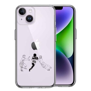 iPhone14 ケース クリア ラグビー バックス突破 スマホケース 側面ソフト 背面ハード ハイブリッド