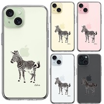 iPhone15 ケース クリア シマウマ ゼブラ ZEBRA 2 スマホケース 側面ソフト 背面ハード ハイブリッド_画像2