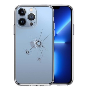 iPhone13Pro ケース クリア 銃の弾痕 2 スマホケース 側面ソフト 背面ハード ハイブリッド