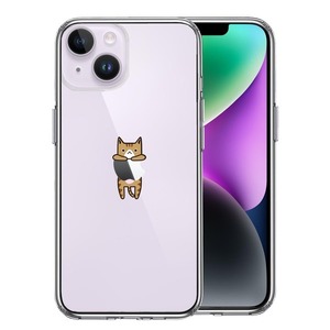 iPhone14 ケース クリア ぶらさがり にゃんこ 1 スマホケース 側面ソフト 背面ハード ハイブリッド