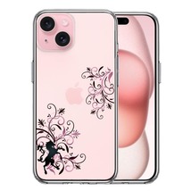 iPhone15 ケース クリア フローラル ユニコーン ピンク スマホケース 側面ソフト 背面ハード ハイブリッド_画像1