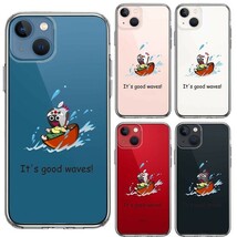 iPhone13mini ケース クリア 一寸法師 波乗り スマホケース 側面ソフト 背面ハード ハイブリッド_画像2