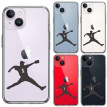 iPhone14Plus ケース クリア 野球 ピッチャー 背中 スマホケース 側面ソフト 背面ハード ハイブリッド_画像2
