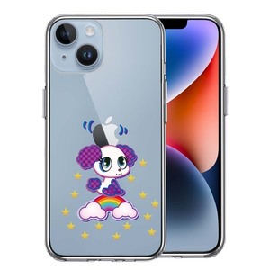 iPhone14Plus ケース クリア ポップ な プードル ぷうちゃん スマホケース 側面ソフト 背面ハード ハイブリッド