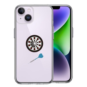 iPhone14 ケース クリア ダーツ ダーツボード スマホケース 側面ソフト 背面ハード ハイブリッド