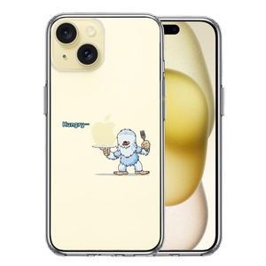 iPhone15 ケース クリア UMA イエティ 雪男 ？ スマホケース 側面ソフト 背面ハード ハイブリッド