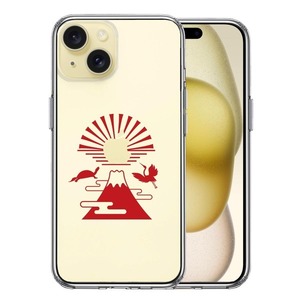 iPhone15Plus ケース クリア 富士山 初日の出 スマホケース 側面ソフト 背面ハード ハイブリッド