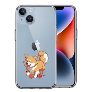 iPhone14 ケース クリア わんこ 柴犬 2 スマホケース 側面ソフト 背面ハード ハイブリッド