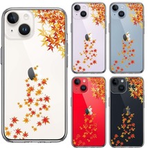 iPhone14Plus ケース クリア 季節 紅葉 もみじ 秋 スマホケース 側面ソフト 背面ハード ハイブリッド_画像2