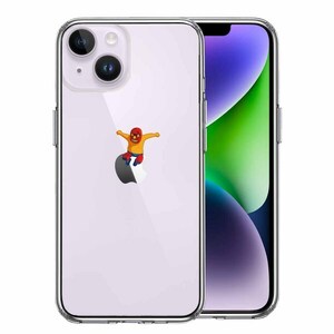 iPhone14 ケース クリア ジャケット 覆面 プロレスラー スマホケース 側面ソフト 背面ハード ハイブリッド