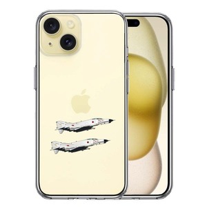 iPhone15Plus ケース クリア 航空自衛隊 F-4EJ改 ファントム2 スマホケース 側面ソフト 背面ハード ハイブリッド