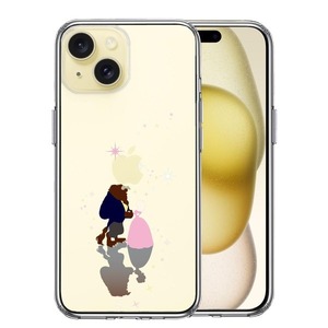 iPhone15Plus ケース クリア 美女と野獣 スマホケース 側面ソフト 背面ハード ハイブリッド