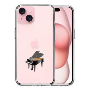 iPhone15Plus ケース クリア ピアノ スマホケース 側面ソフト 背面ハード ハイブリッド