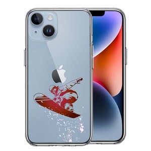 iPhone14 ケース クリア スノーボード　女子 スマホケース 側面ソフト 背面ハード ハイブリッド