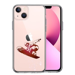 iPhone13 ケース クリア スノーボード 女子 スマホケース 側面ソフト 背面ハード ハイブリッド