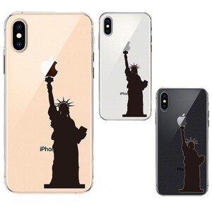 iPhoneX ケース iPhoneXS ケース ソフト 自由の女神 スマホケース ソフトスマホケース