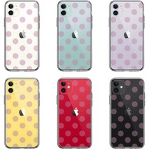 iPhone11 ケース クリア 水玉 パープルピンク スマホケース 側面ソフト 背面ハード ハイブリッド_画像2