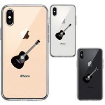 iPhoneX ケース iPhoneXS ケース クリア ジャケット フォークギター スマホケース ハイブリッド_画像2