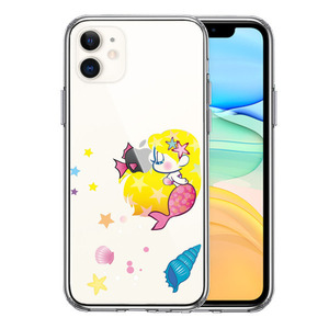 iPhone11 ケース クリア Young mermaid 人魚 1 スマホケース 側面ソフト 背面ハード ハイブリッド