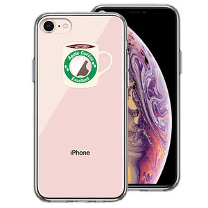 iPhone8 ケース クリア マグカップ アップル ティ スマホケース 側面ソフト 背面ハード ハイブリッド