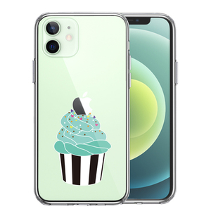 iPhone12mini ケース クリア カップケーキ スマホケース 側面ソフト 背面ハード ハイブリッド