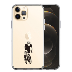 iPhone12Pro ケース クリア スポーツサイクリング 男子1 スマホケース 側面ソフト 背面ハード ハイブリッド
