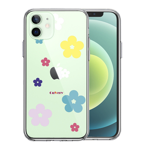 iPhone12mini Case Case Clear Floral Pattern Floral Smartphion Side Soft Soft Soft Hard Hybrid