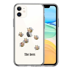 iPhone11 ケース クリア The Bees ミツバチ 蜂 可愛い スマホケース 側面ソフト 背面ハード ハイブリッド