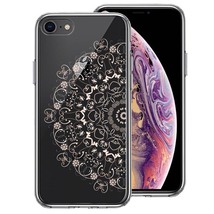 iPhone8 iPhone7 ケース クリア 曼荼羅 花柄 スマホケース 側面ソフト 背面ハード ハイブリッド_画像1