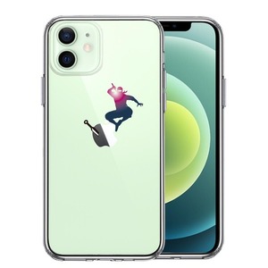 iPhone12mini ケース クリア 忍者 手裏剣 クナイ スマホケース 側面ソフト 背面ハード ハイブリッド