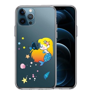 iPhone12Pro ケース クリア Young mermaid 3 人魚姫 マーメイド スマホケース 側面ソフト 背面ハード ハイブリッド