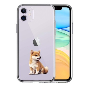 iPhone11 ケース クリア わんこ 柴犬 パピー スマホケース 側面ソフト 背面ハード ハイブリッド