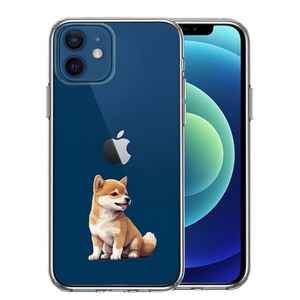 iPhone12mini ケース クリア わんこ 柴犬 パピー スマホケース 側面ソフト 背面ハード ハイブリッド