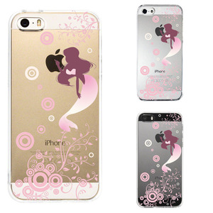 iPhone5 iPhone5s ケース クリア 人魚姫 ピンク スマホケース ハード スマホケース ハード