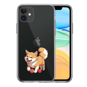 iPhone11 ケース クリア わんこ 柴犬 2 スマホケース 側面ソフト 背面ハード ハイブリッド