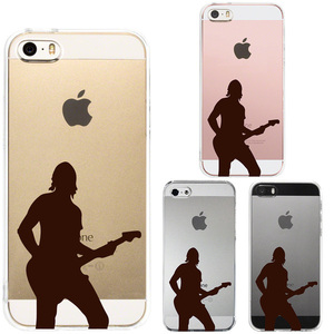 iPhone5 iPhone5s ケース クリア ギタリスト 3 スマホケース ハード スマホケース ハード