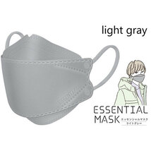 マスク 不織布 さらふわ ESSENTIAL MASK 不織布マスク ライトグレー FD30-GR 紙製マスクケース付き 30枚入 5個セット_画像4