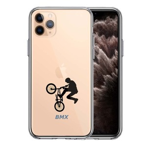 iPhone11pro ケース クリア BMX バイシクルモトクロス スマホケース 側面ソフト 背面ハード ハイブリッド