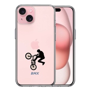 iPhone15 ケース クリア BMX バイシクルモトクロス スマホケース 側面ソフト 背面ハード ハイブリッド