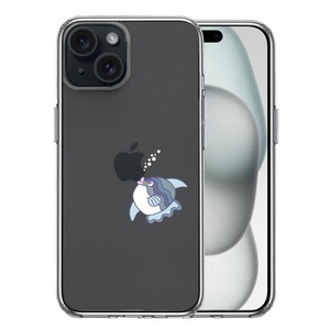 iPhone15Plus ケース クリア マンボウ りんごに チュッ スマホケース 側面ソフト 背面ハード ハイブリッド