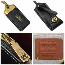 【送料無料】【本物】注目★COACH★コーチ★ダコタサッチェル2WAYショルダーバック★10505★レザー★ブラック★ティーローズ★レディース★_画像8