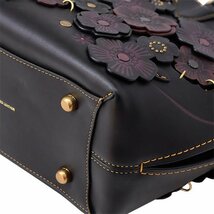 【送料無料】【本物】注目★COACH★コーチ★ダコタサッチェル2WAYショルダーバック★10505★レザー★ブラック★ティーローズ★レディース★_画像6