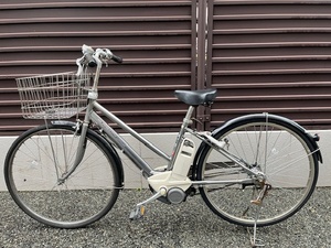 中古 電動アシスト自転車 ヤマハ製 27インチ リチウムイオンバッテリー搭載 充電器付属 前後タイヤ良好 100％組立て発送