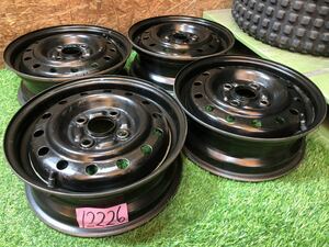 鉄チンホイール 13inch 4.5j+45 PCD100 4穴 鉄 スチールホイール