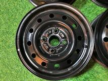 鉄チンホイール 13inch 4.5j+45 PCD100 4穴 鉄 スチールホイール_画像5