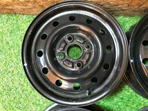 鉄チンホイール 13inch 4.5j+45 PCD100 4穴 鉄 スチールホイール_画像7