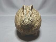 コレクター収集品　クメール　青磁兎型　石灰壺　12～13世紀_画像3