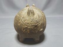 コレクター収集品　クメール　青磁兎型　石灰壺　12～13世紀_画像4